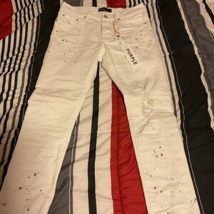 PURPLE Men's White Skinny Jeans/ style P001 size 29
